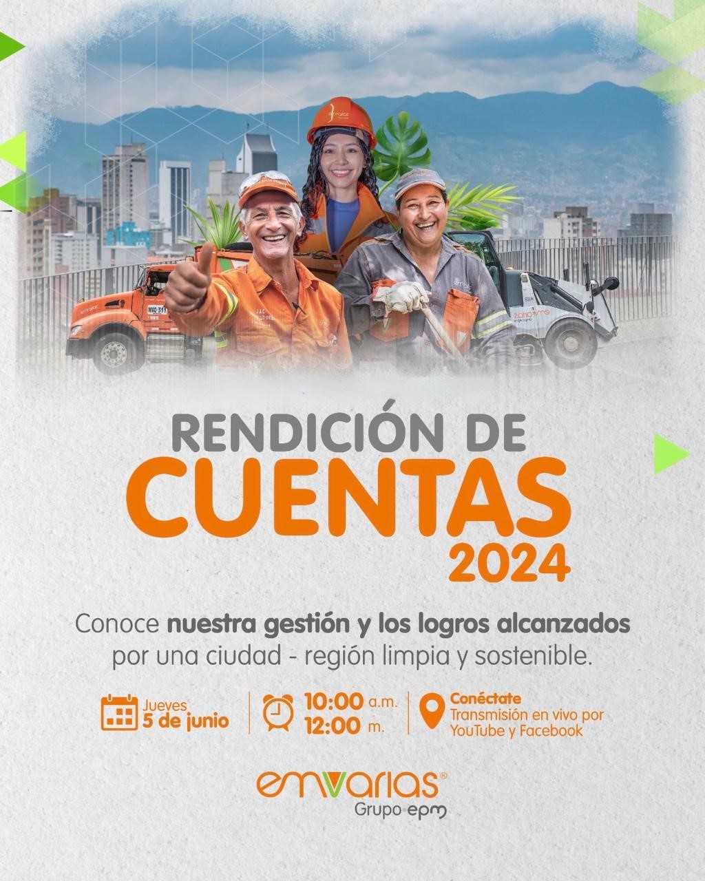 Invitación de Transimisón en vivo Rendición de Cuentas 2025