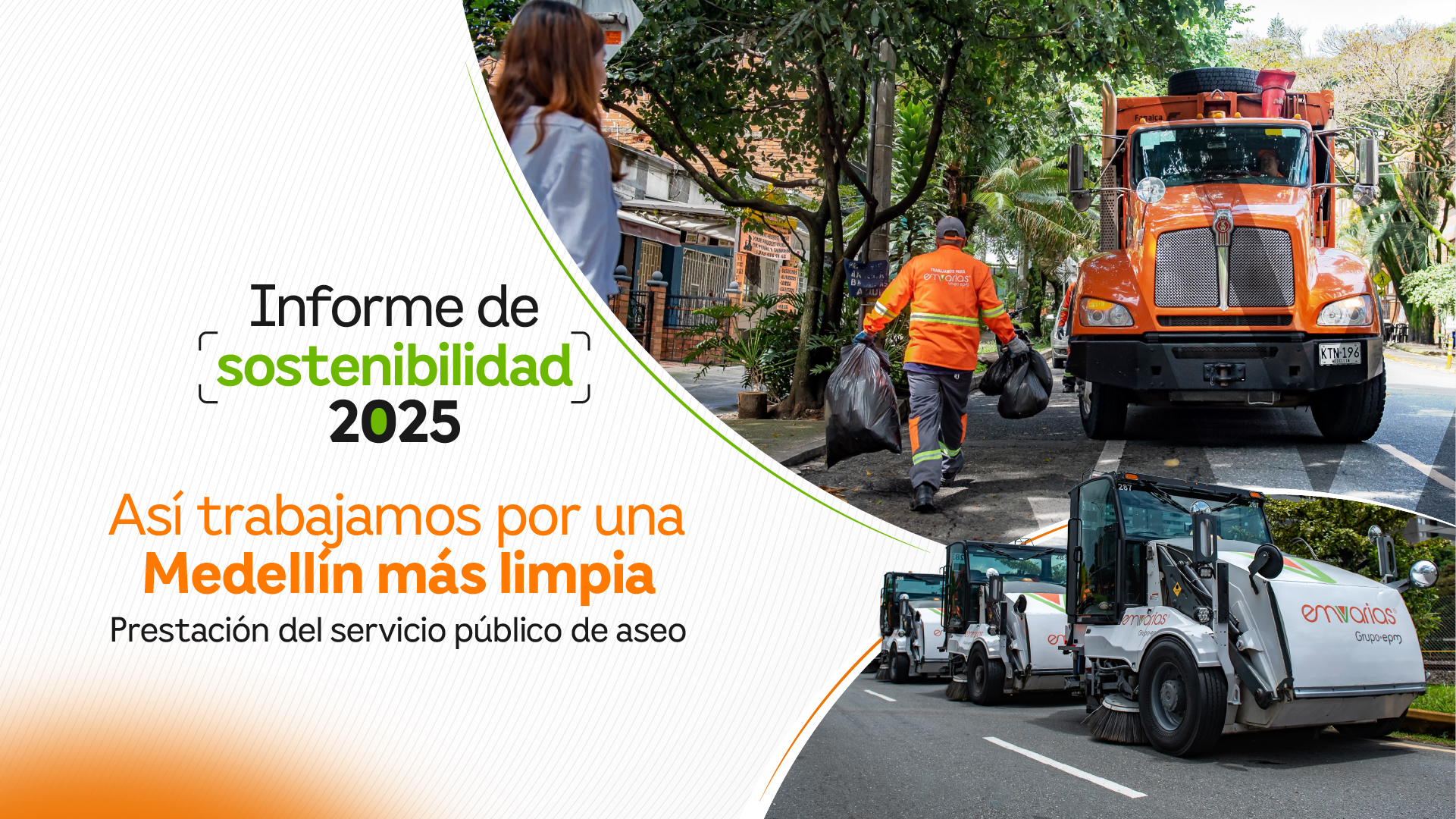 Banner 1 - Así trabajamos por una Medellín más limpia, presentación del servicio público de aseo